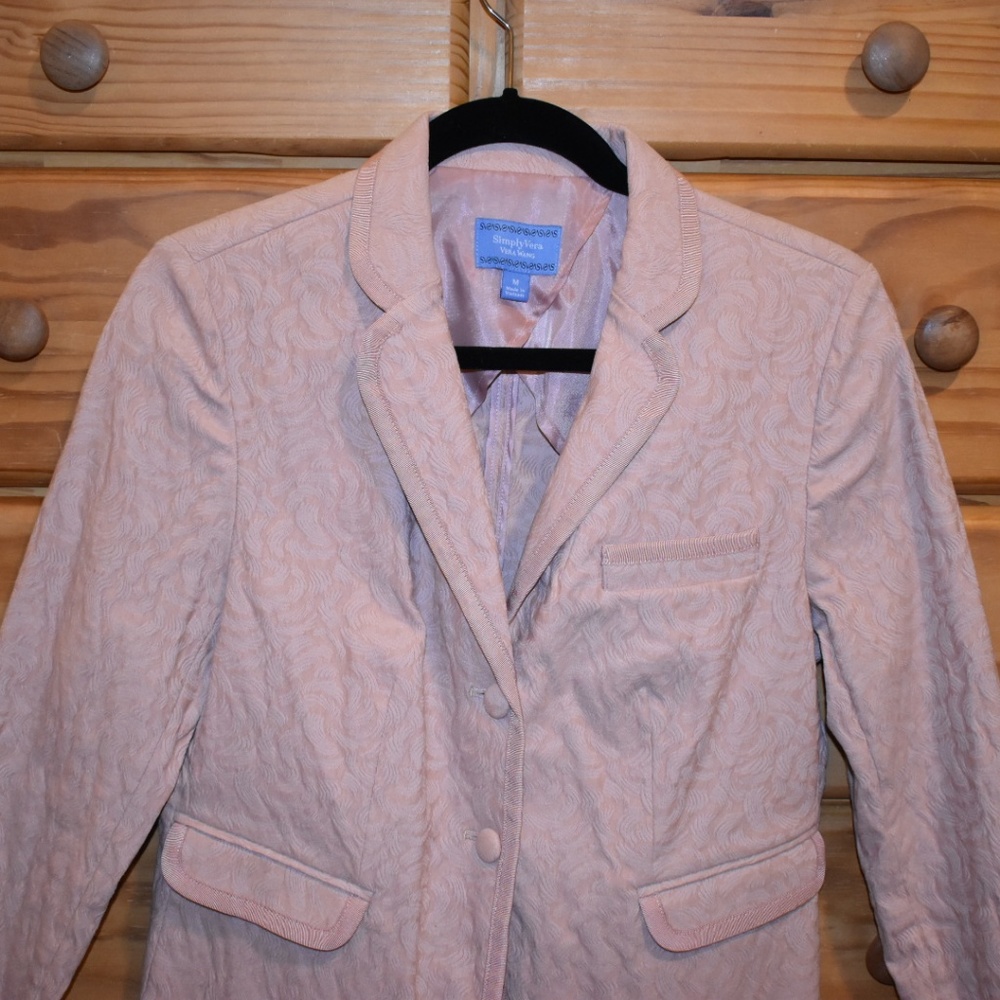 Vera Wang Pink Floral Blazer